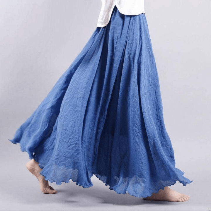 Bohemian linnen maxi-rok