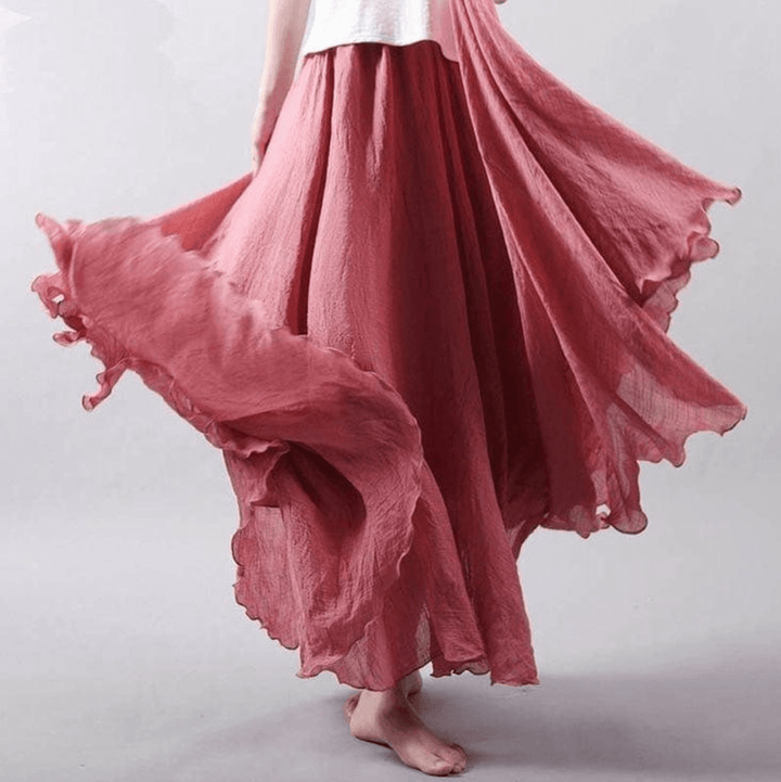 Bohemian linnen maxi-rok