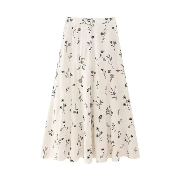 Set van top en rok met bloemenprint