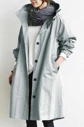 Zoe - Oversized Casual Trenchcoat met Knoopsluiting