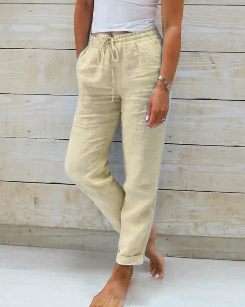 Casual linnen broek voor dames