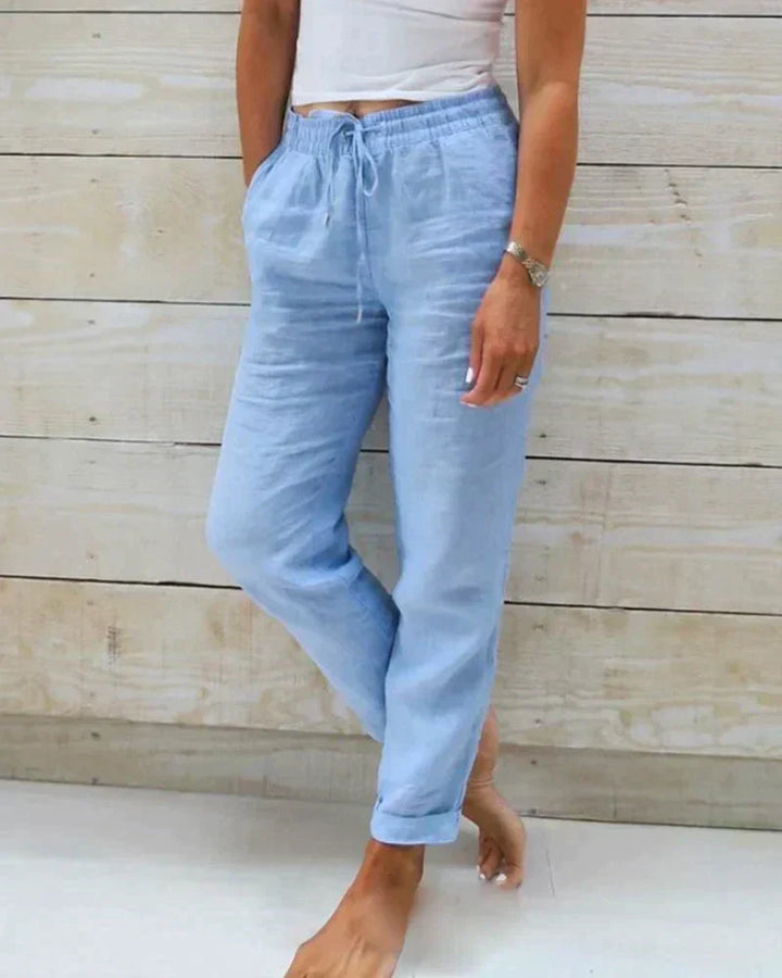 Casual linnen broek voor dames