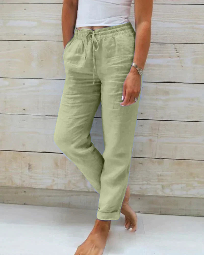 Casual linnen broek voor dames