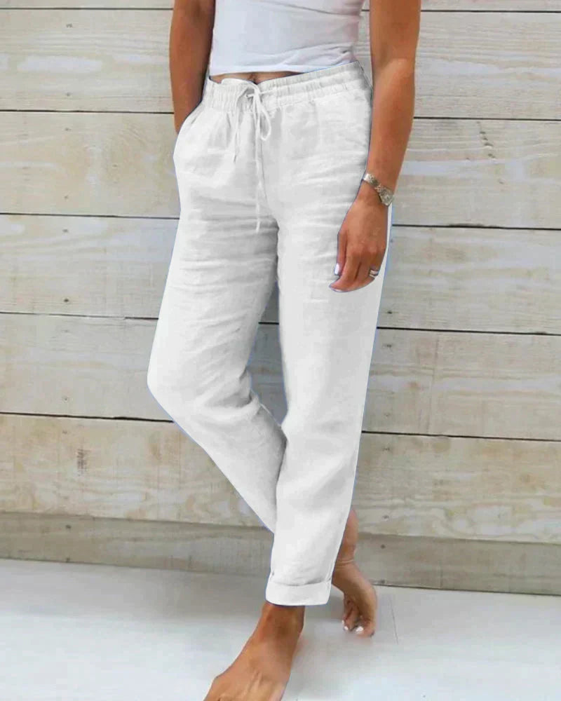 Casual linnen broek voor dames