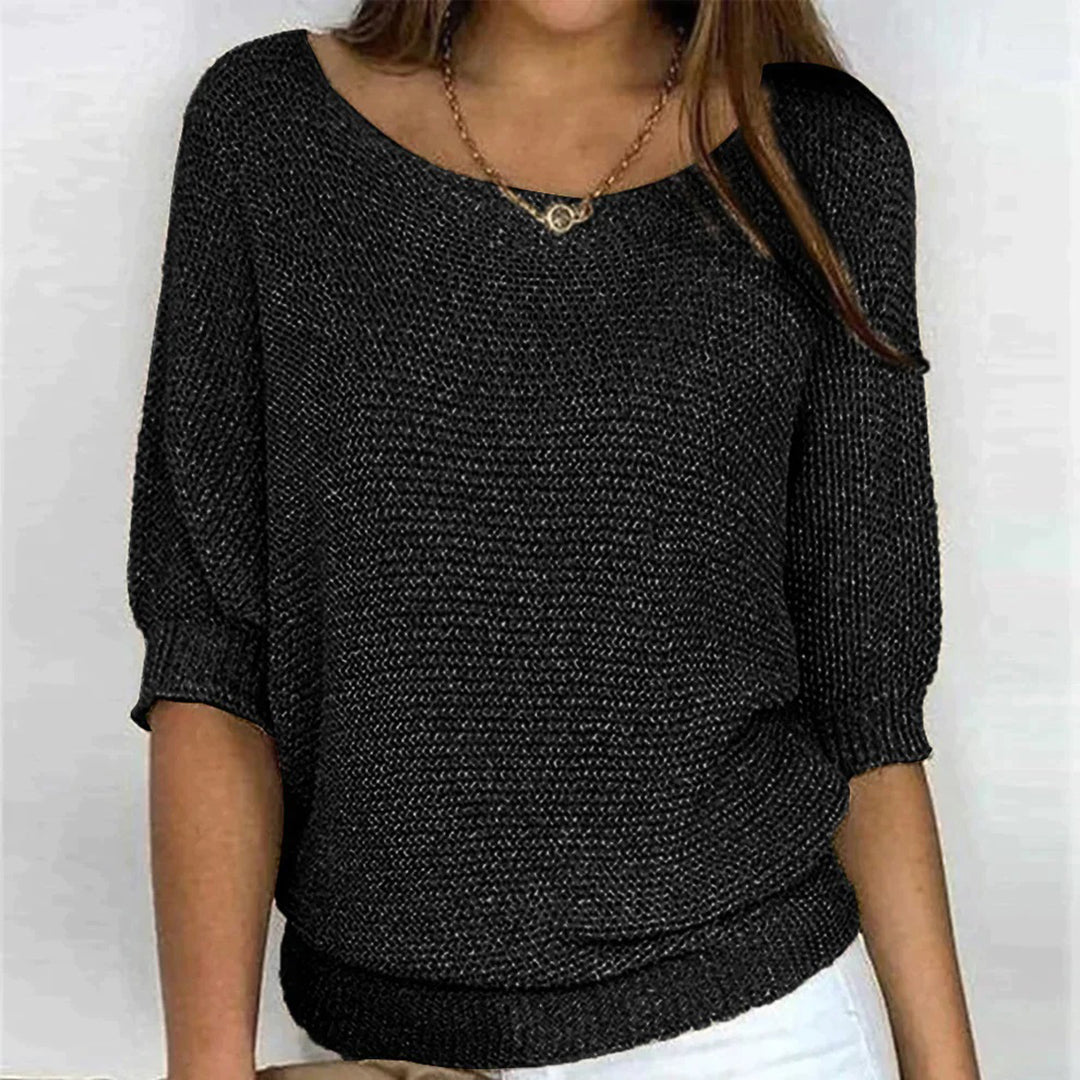 Stevige casual oversized trui voor dames. Gezellige eenvoud voor een moeiteloze alledaagse stijl.