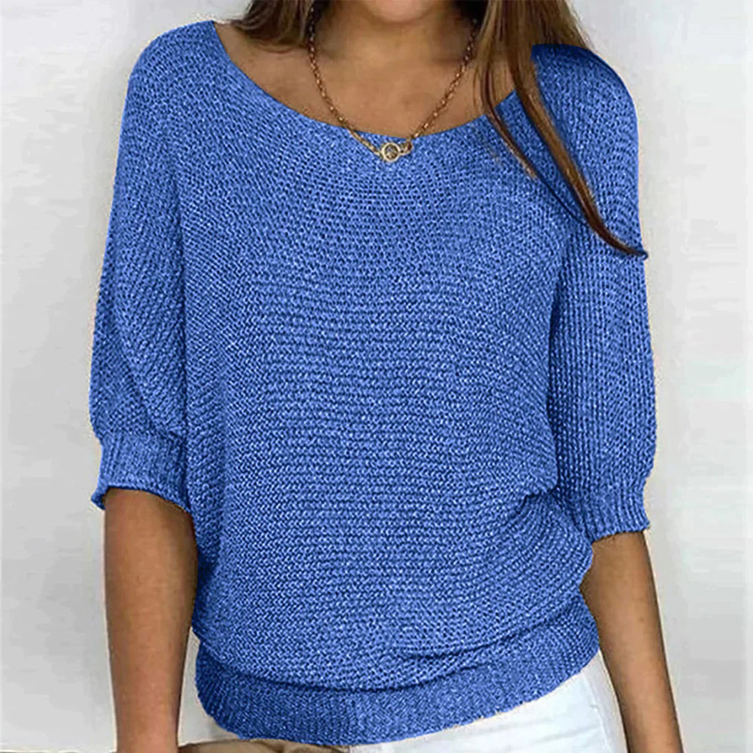 Stevige casual oversized trui voor dames. Gezellige eenvoud voor een moeiteloze alledaagse stijl.
