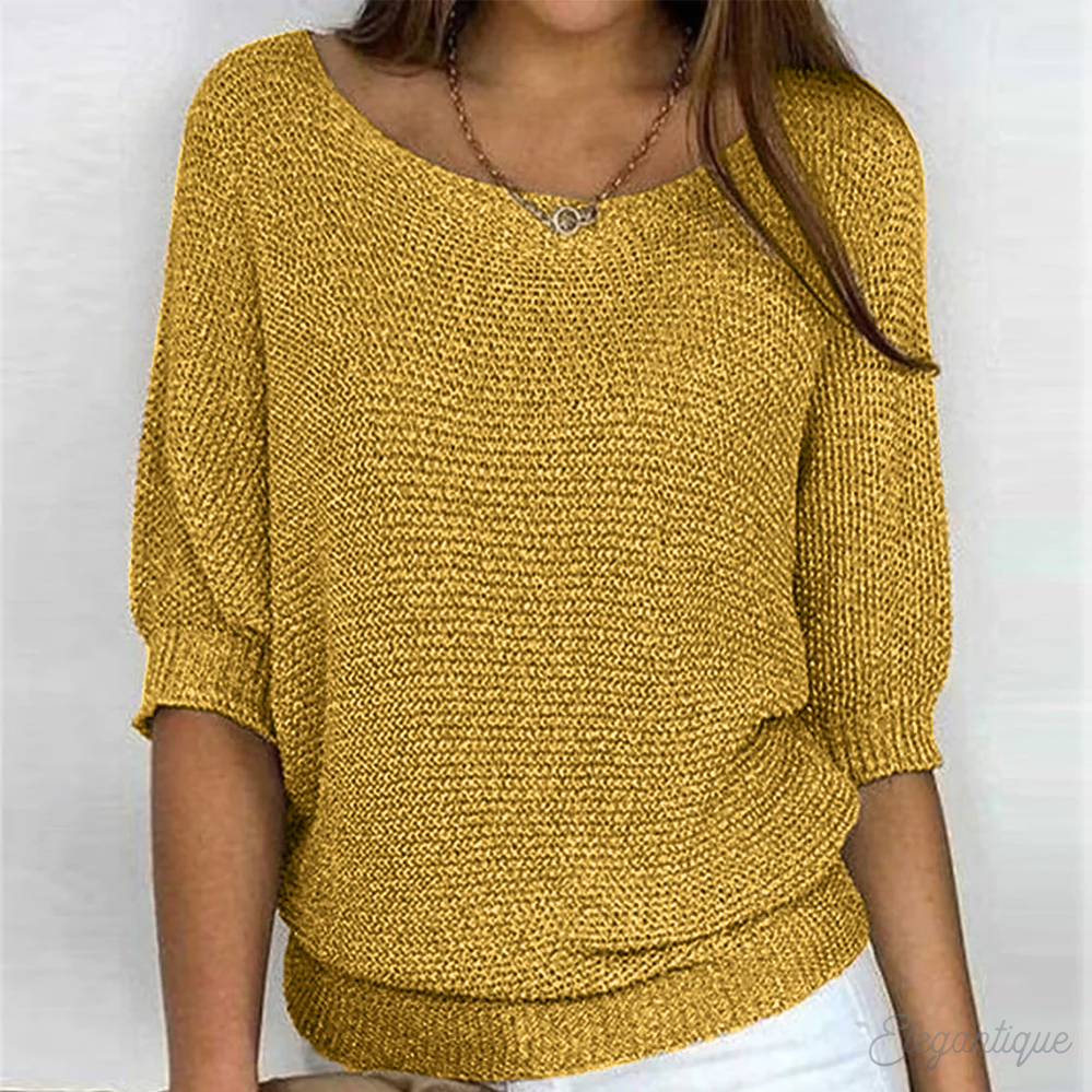 Stevige casual oversized trui voor dames. Gezellige eenvoud voor een moeiteloze alledaagse stijl.