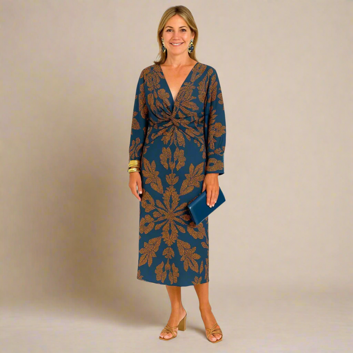 Stijlvolle jurk met lage V-Hals