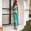 Strapless Jurk met Tropenprint