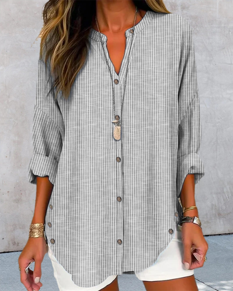 Trendy top met gestreepte print en stijlvolle pasvorm