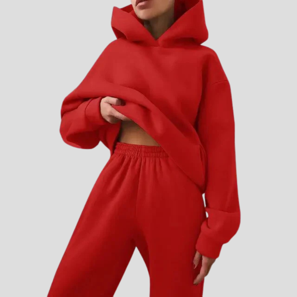 Dames hoodie & joggingset – Relaxte winter loungewear