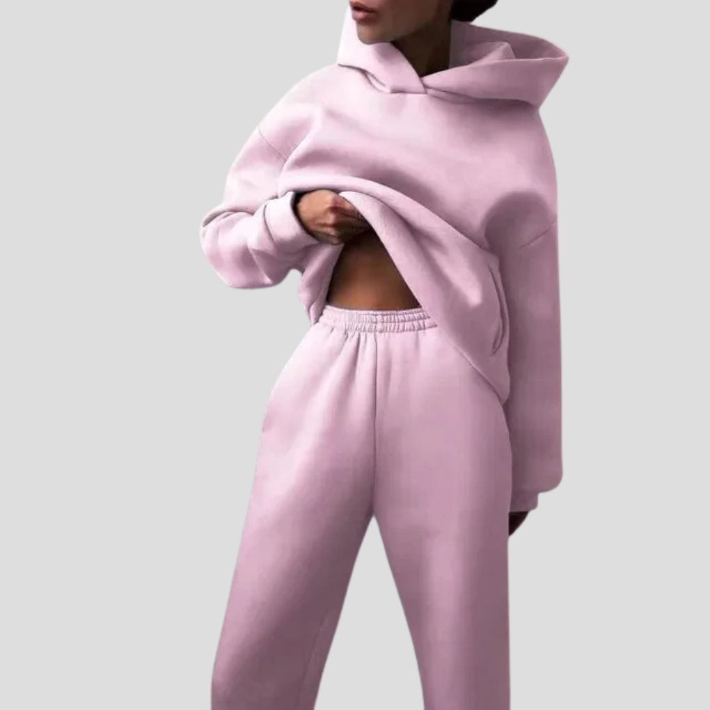 Dames hoodie & joggingset – Relaxte winter loungewear