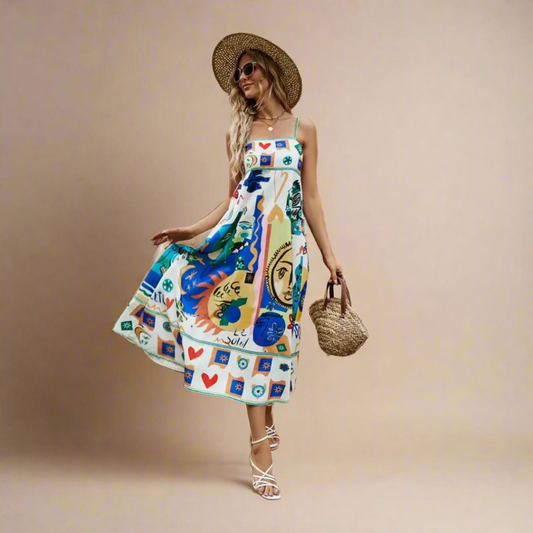 Zomerjurk met Kleurrijke Print