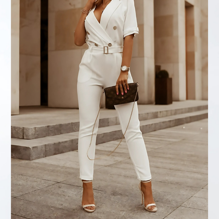 Elegante jumpsuit met riem
