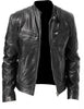 Stoere leren motorjas voor heren