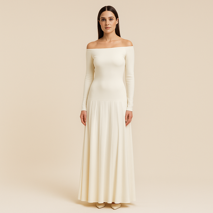 Lage Hals Maxi Jurk
