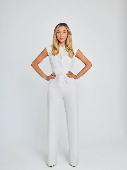 ANNABEL | MOUWLOZE JUMPSUIT MET WIJDE PIJPEN