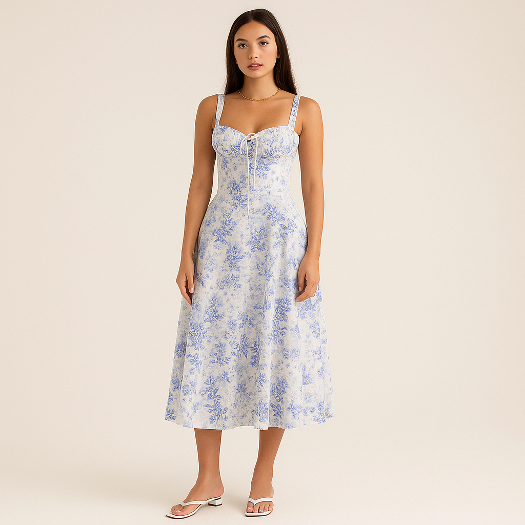 Gebloemde Corsetjurk
