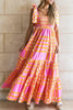Maxi-jurk met Smock en Strikbandjes