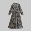 Damesjurk met lange mouwen en geometrische print