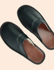 Antislip comfortabele leren pantoffels voor binnenshuis