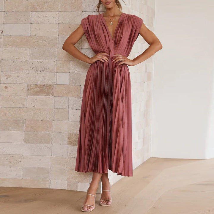 Casimir – Elegante V-halsjurk voor dames | Mouwloos
