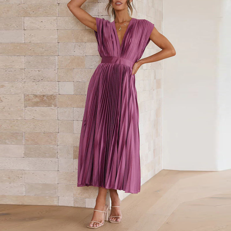 Casimir – Elegante V-halsjurk voor dames | Mouwloos