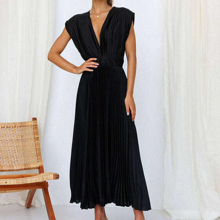 Casimir – Elegante V-halsjurk voor dames | Mouwloos