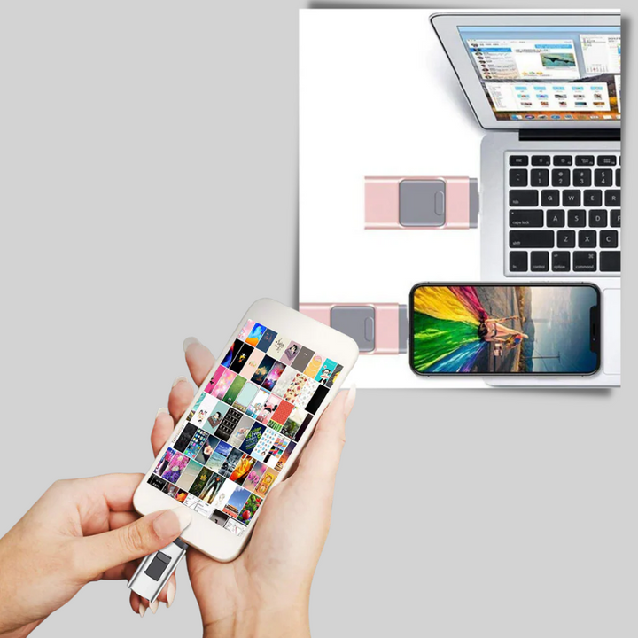 4-in-1 USB-flashdrive – Opslagoplossing met meerdere connectoren
