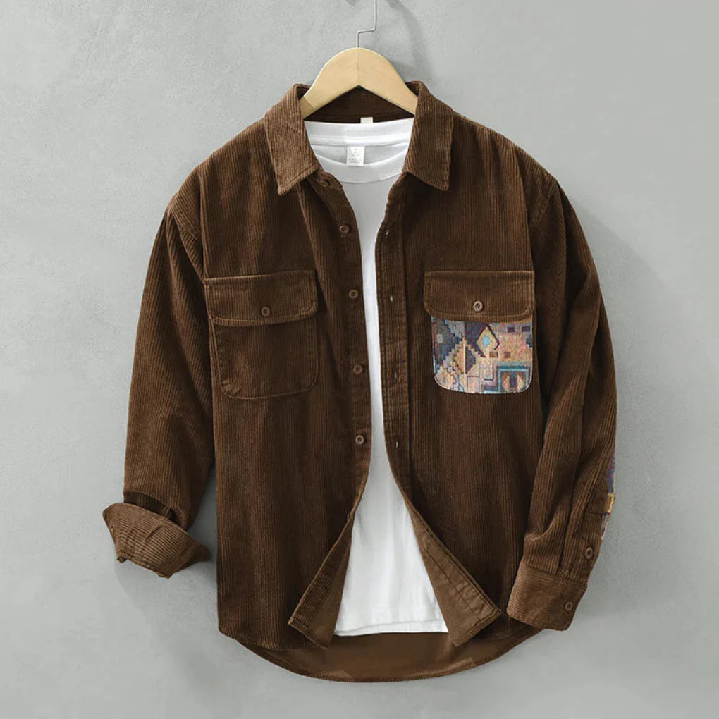 Vintage herenoverhemd met lange mouwen, klassieke stijl met tijdloze aantrekkingskracht