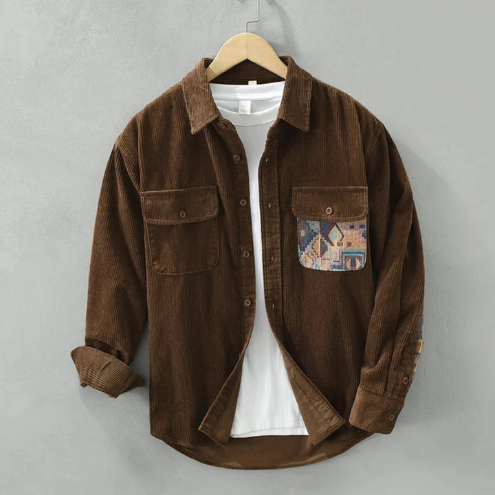 Vintage herenoverhemd met lange mouwen, klassieke stijl met tijdloze aantrekkingskracht