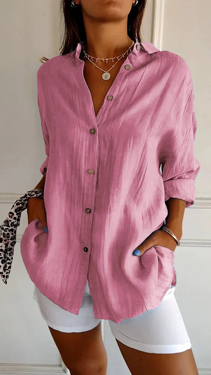 Casual overhemd met knoopjes voor dames