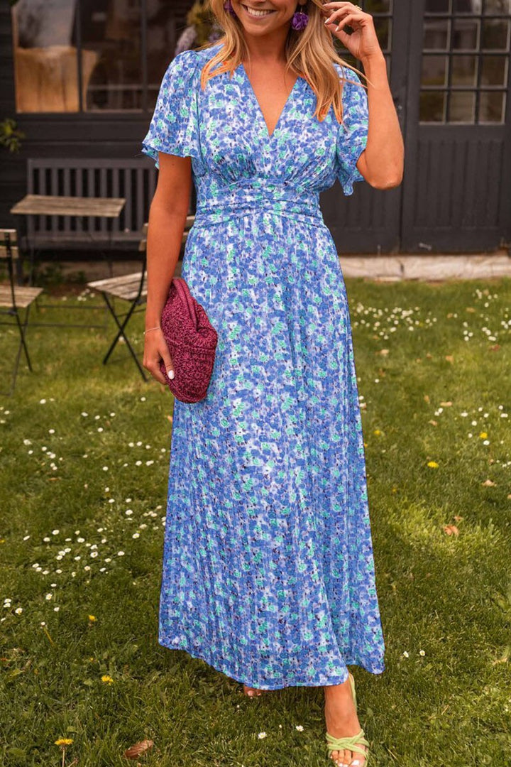 Bloemen V-hals Maxi Jurk