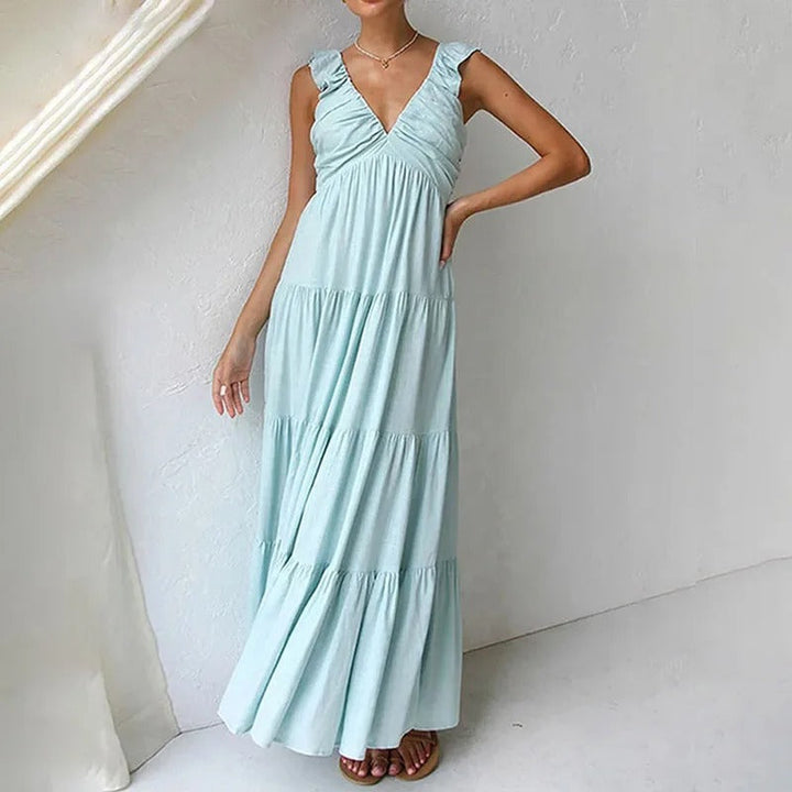 Elegante Gelaagde Maxi Jurk