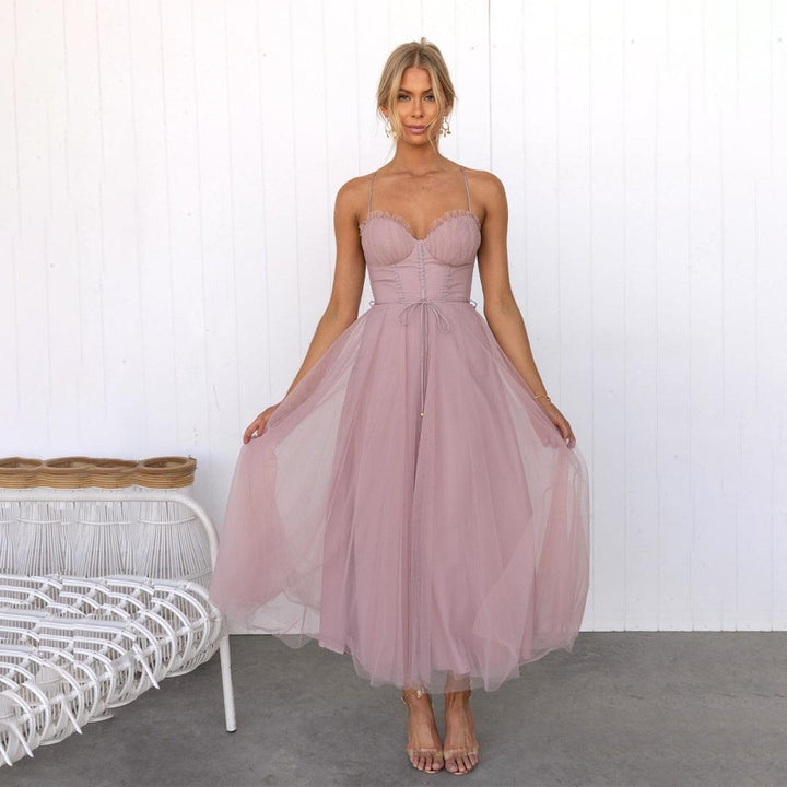 Tule Corsetjurk met Spaghettibandjes