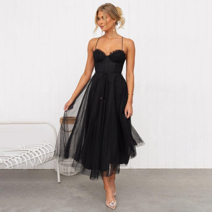 Tule Corsetjurk met Spaghettibandjes