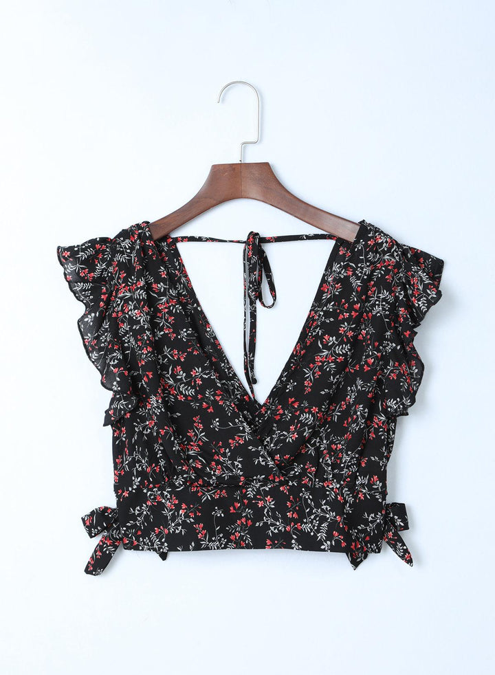 Bloemenprint set van Crop Top en Rok