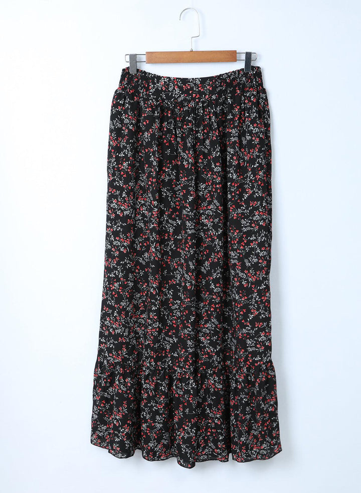 Bloemenprint set van Crop Top en Rok