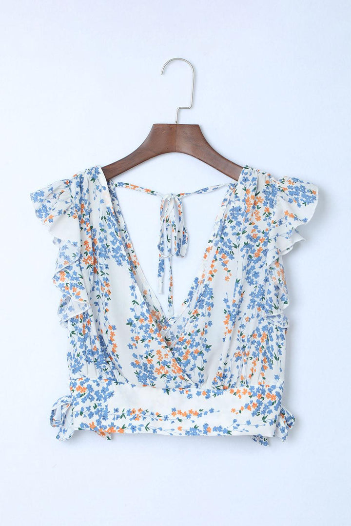 Bloemenprint set van Crop Top en Rok
