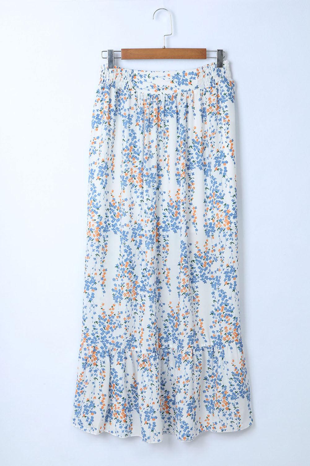 Bloemenprint set van Crop Top en Rok
