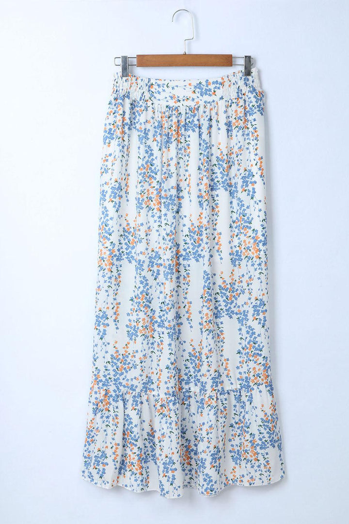 Bloemenprint set van Crop Top en Rok