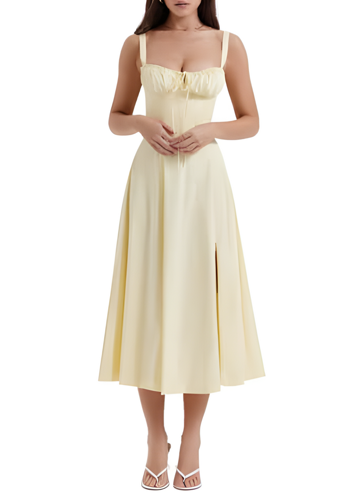 Bloemen taille-vormende jurk