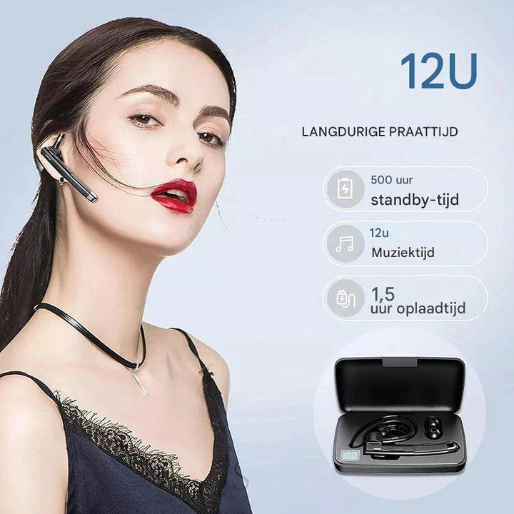 BT5.3 Bluetooth-headset met één oor en ruisonderdrukking