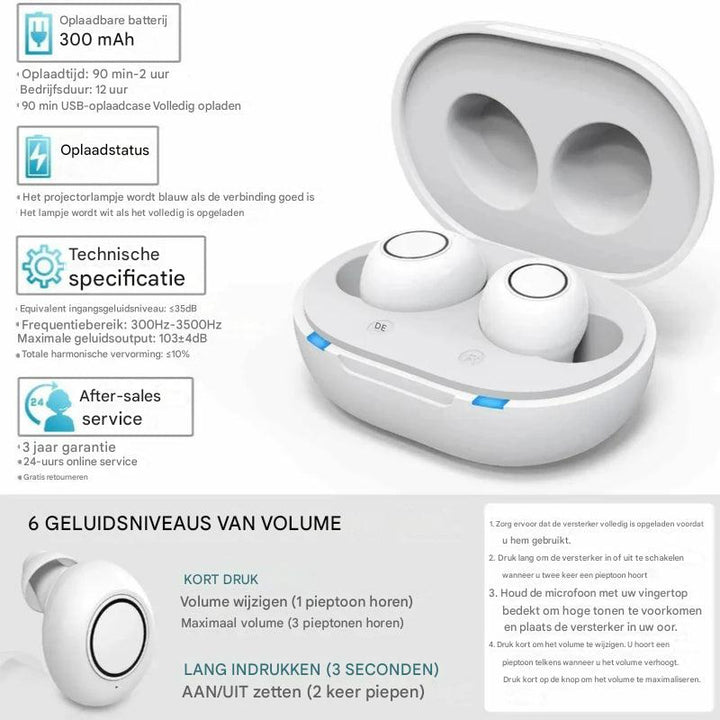 Bluetooth-hoortoestellen met app-bediening