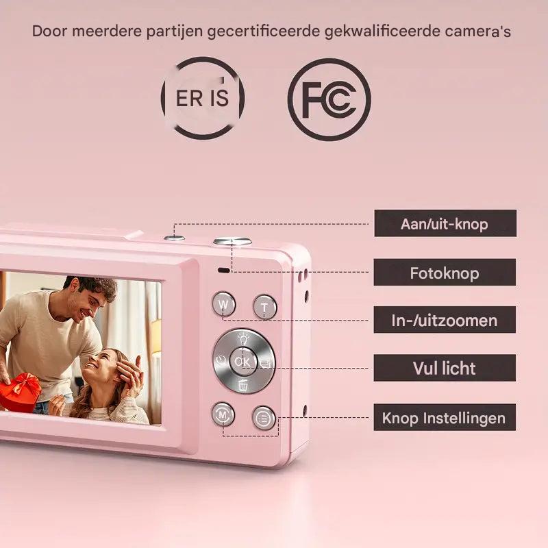 Vintage digitale camera met 1080p video-opname