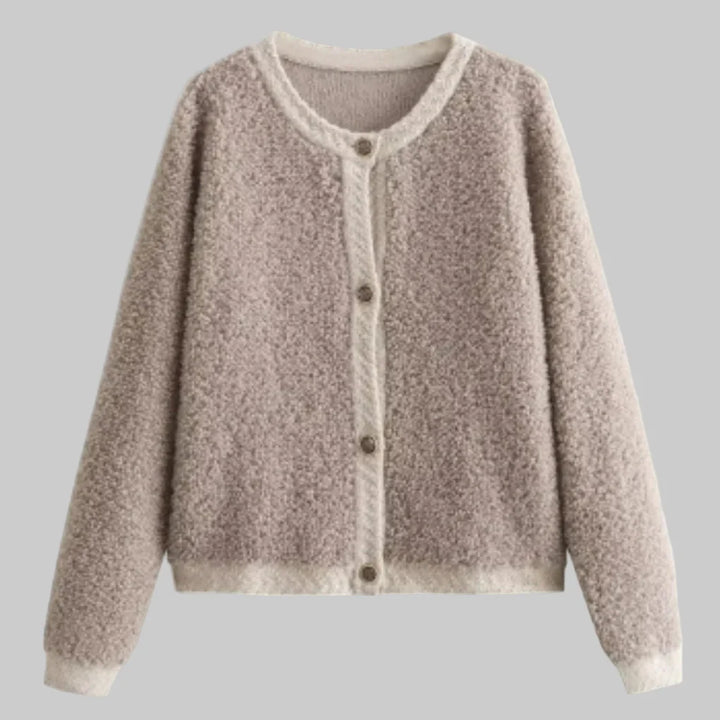 Dames vest met knoopjes – Zachte laag met opvallende textuur
