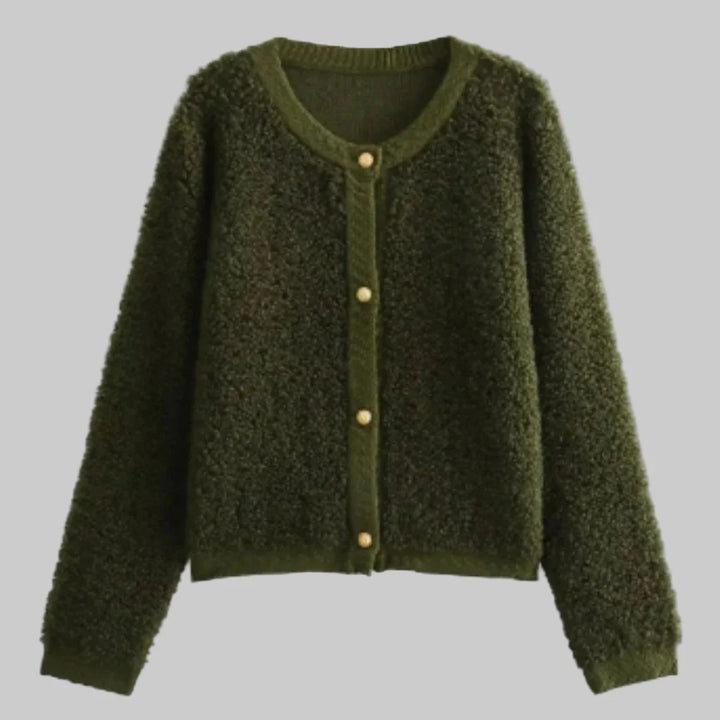 Dames vest met knoopjes – Zachte laag met opvallende textuur